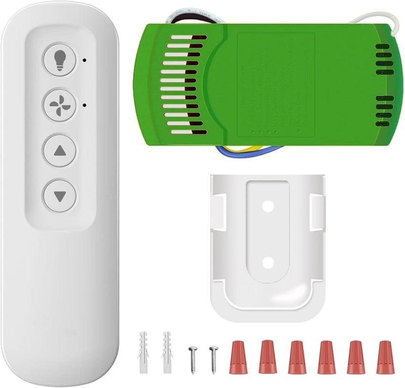 Prichor Replacement for Ceiling Fan Remote Control Kit with Light Dimmer, Compatible with Remote 99770 99772 99392 99122 99123 99600, Universal Remote Control with Receiver works for most 3 Speeds Ceiling Fan - Image 1